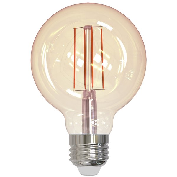 Bulbrite 40W Equivalent Amber Light G25 Dimmable LED Filament Light Bulb, 2PK 861031